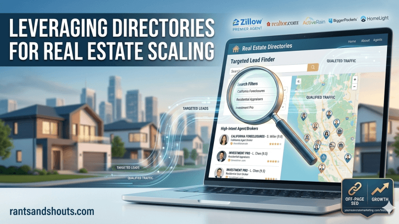 Strategic map of real estate directories for lead generation